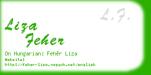 liza feher business card